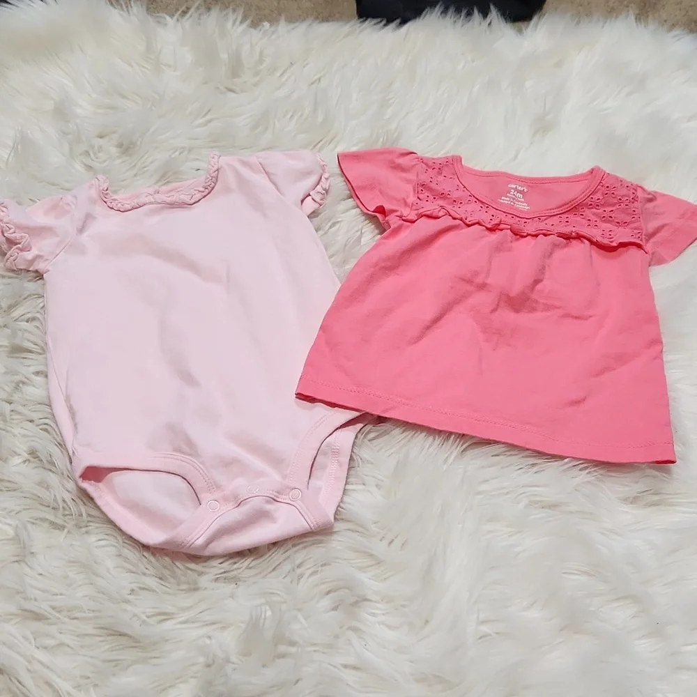 (2) Carter's Shirt/onesie- size 24 months